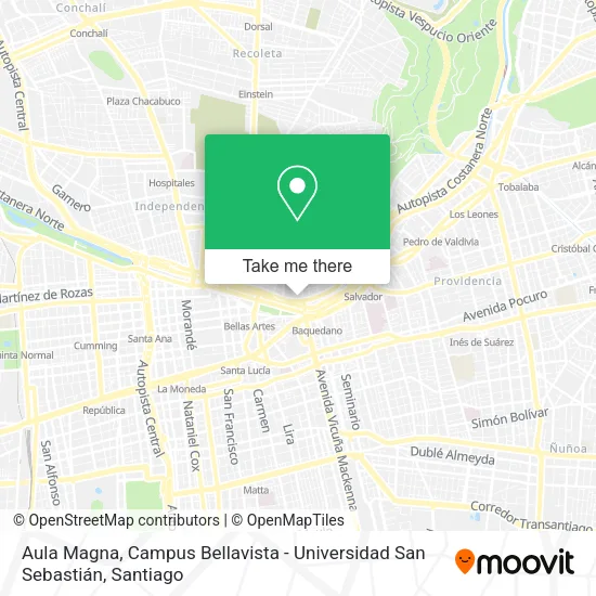 Aula Magna, Campus Bellavista - Universidad San Sebastián map
