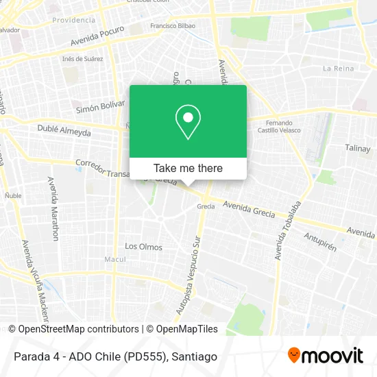 Parada 4 - ADO Chile (PD555) map