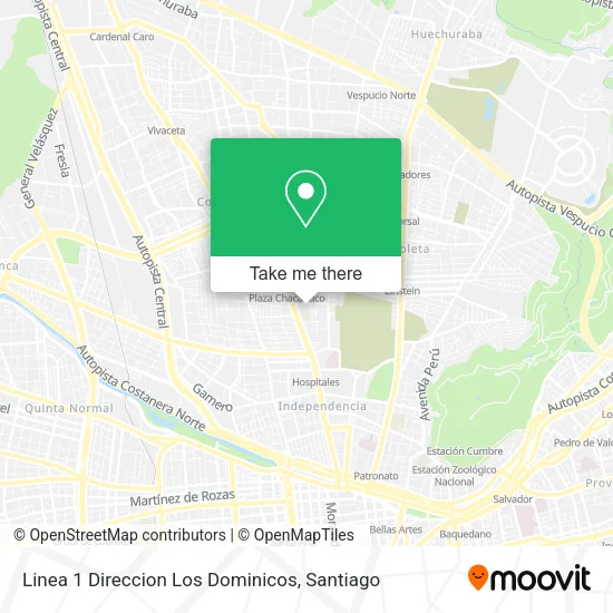 Linea 1 Direccion Los Dominicos map