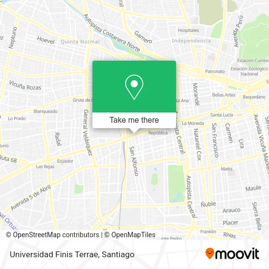 Universidad Finis Terrae map