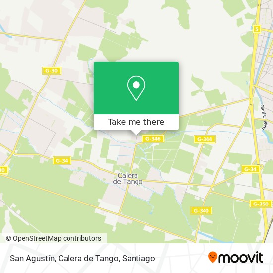 Mapa de San Agustín, Calera de Tango