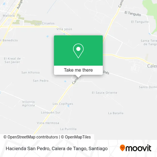 Mapa de Hacienda San Pedro, Calera de Tango