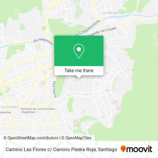 Mapa de Camino Las Flores c/ Camino Piedra Roja