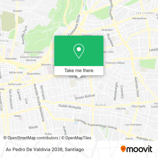 Av Pedro De Valdivia 2038 map