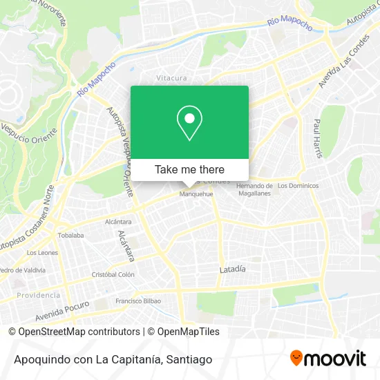 Apoquindo con La Capitanía map