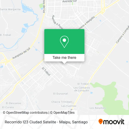 Recorrido I23 Ciudad Satelite - Maipu map
