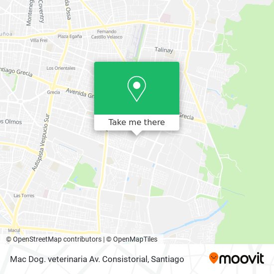 Mac Dog. veterinaria Av. Consistorial map