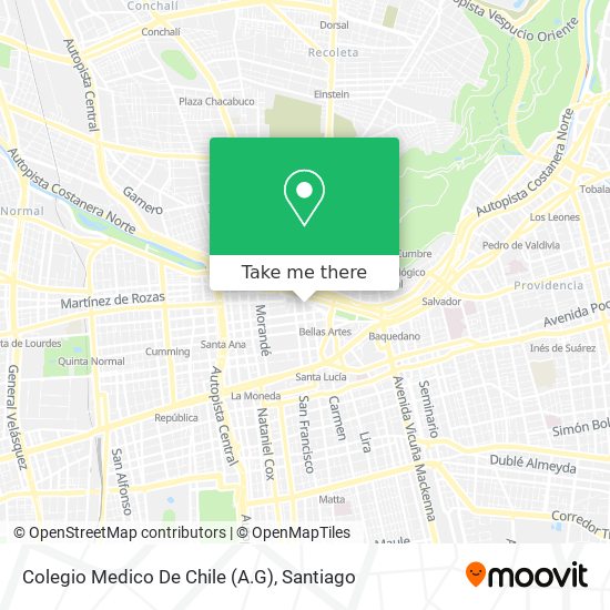 Colegio Medico De Chile (A.G) map