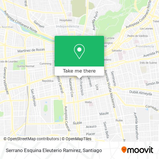 Serrano Esquina Eleuterio Ramirez map