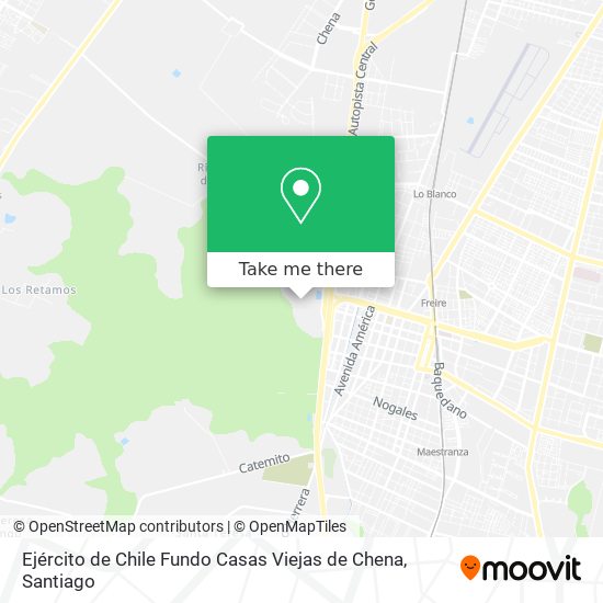 Ejército de Chile Fundo Casas Viejas de Chena map