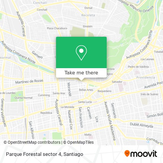 Parque Forestal sector 4 map