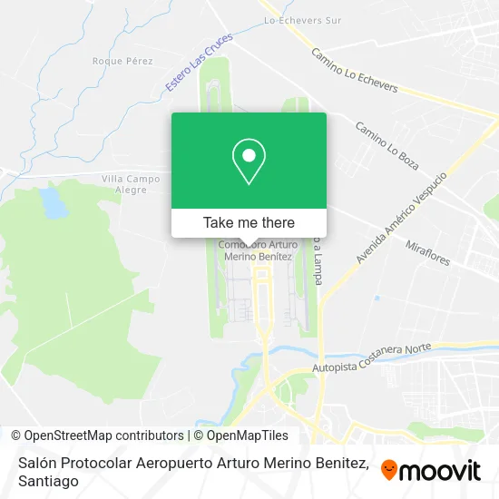 Salón Protocolar Aeropuerto Arturo Merino Benitez map
