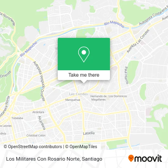 Los Militares Con Rosario Norte map