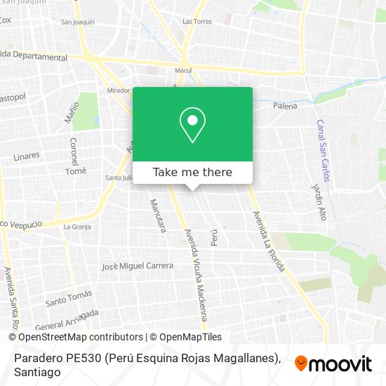 Paradero PE530 (Perú Esquina Rojas Magallanes) map