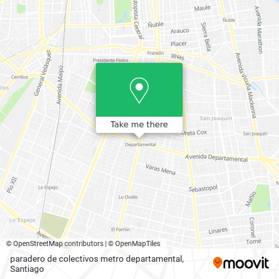 paradero de colectivos metro departamental map