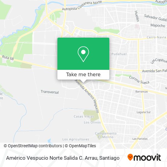 Américo Vespucio Norte Salida C. Arrau map