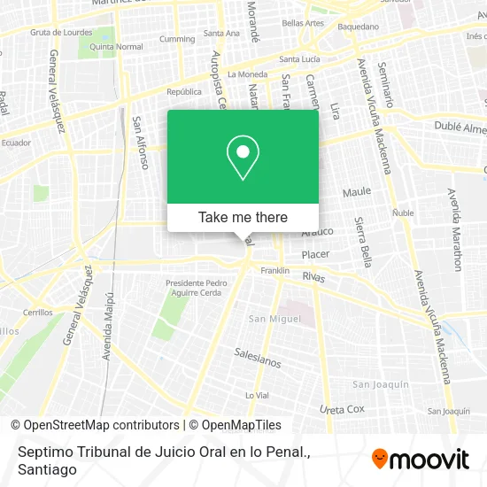 Septimo Tribunal de Juicio Oral en lo Penal. map