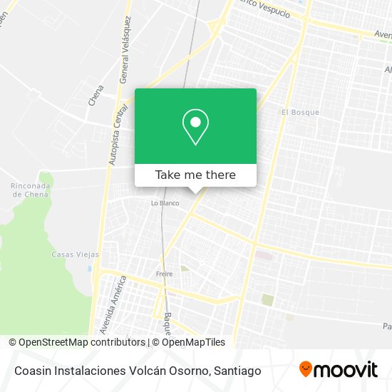 Coasin Instalaciones Volcán Osorno map