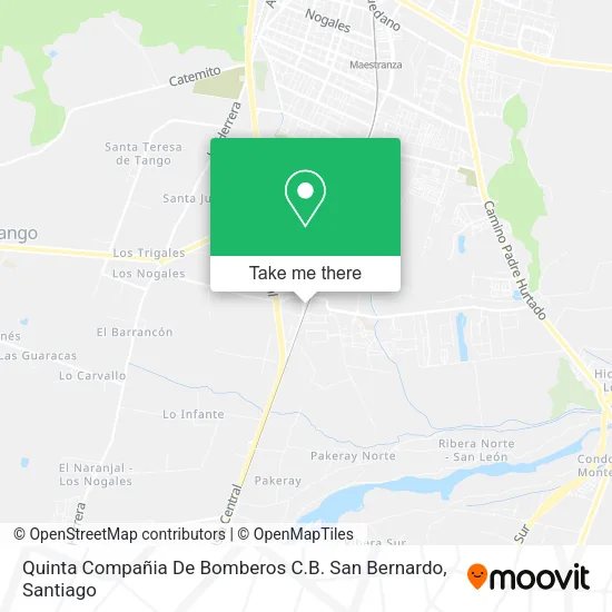 Quinta Compañia De Bomberos C.B. San Bernardo map