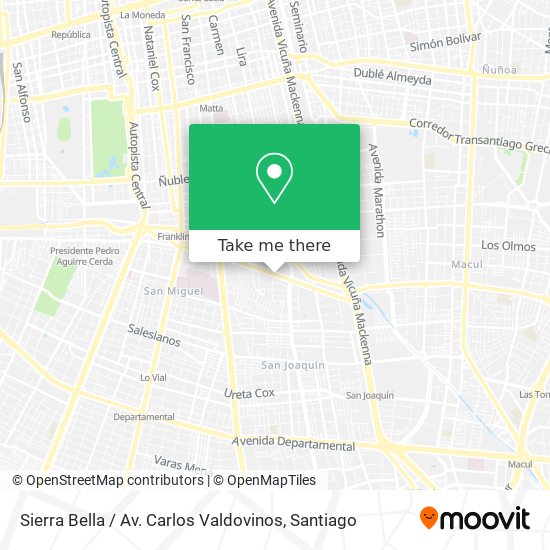 Sierra Bella / Av. Carlos Valdovinos map