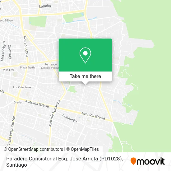 Paradero Consistorial Esq. José Arrieta (PD1028) map