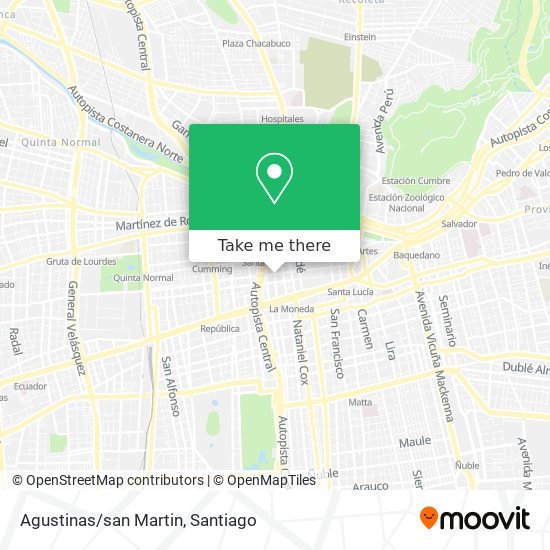 Mapa de Agustinas/san Martin