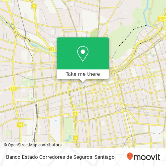 Banco Estado Corredores de Seguros map