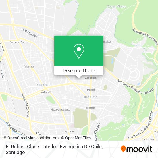 El Roble - Clase Catedral Evangélica De Chile map