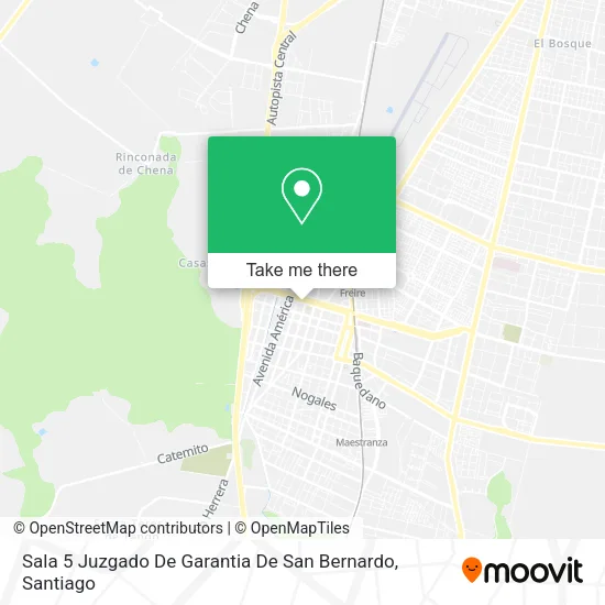 Sala 5 Juzgado De Garantia De San Bernardo map