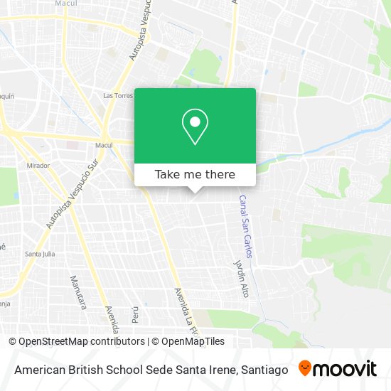 American British School Sede Santa Irene map