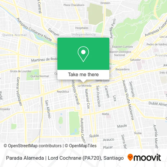 Parada Alameda | Lord Cochrane (PA720) map