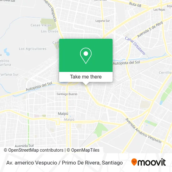 Av. americo Vespucio / Primo De Rivera map