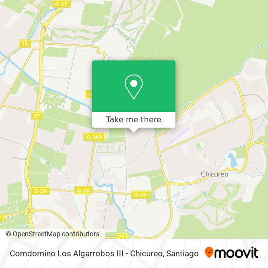 Comdomino Los Algarrobos III - Chicureo map