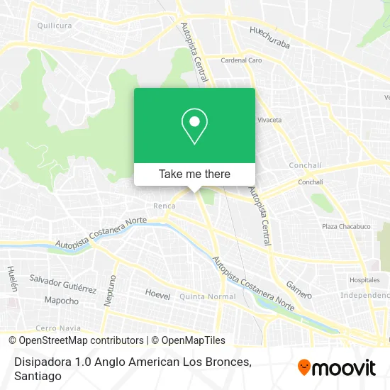 Disipadora 1.0 Anglo American Los Bronces map