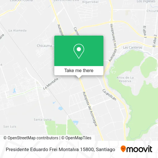 Presidente Eduardo Frei Montalva 15800 map