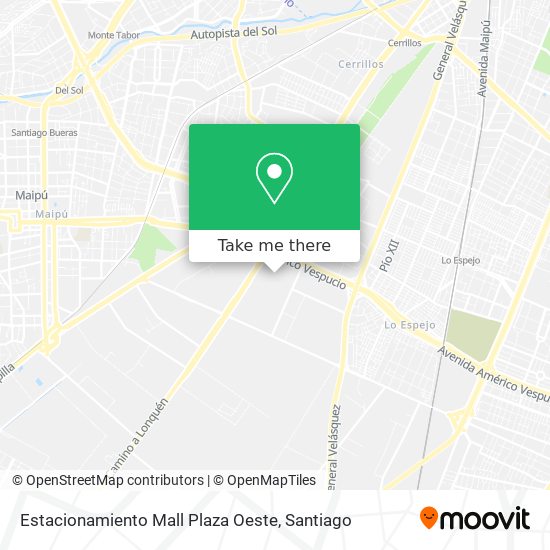 Estacionamiento Mall Plaza Oeste map