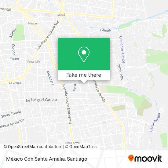 México Con Santa Amalia map