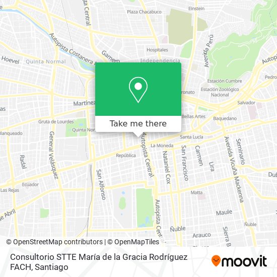 Consultorio STTE María de la Gracia Rodríguez FACH map