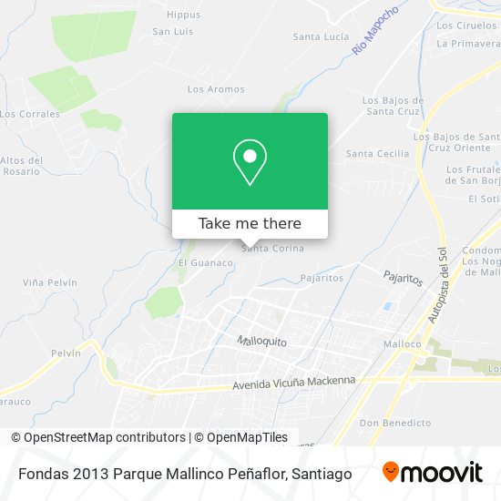 Mapa de Fondas 2013 Parque Mallinco  Peñaflor