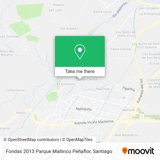 Mapa de Fondas 2013 Parque Mallinco  Peñaflor