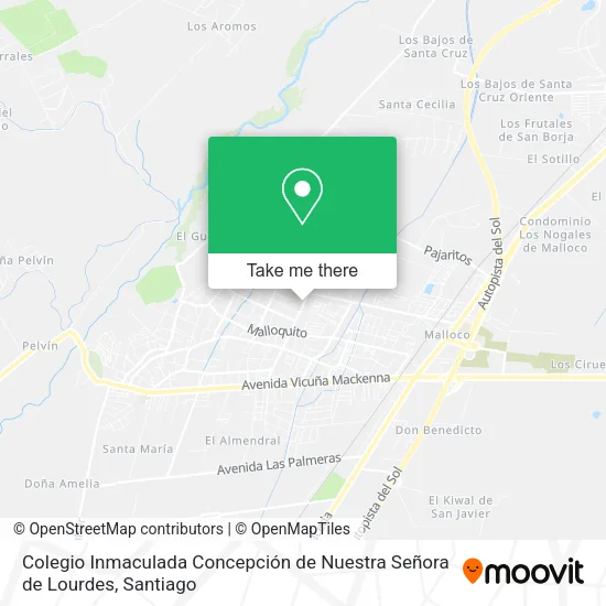 Mapa de Colegio Inmaculada Concepción de Nuestra Señora de Lourdes