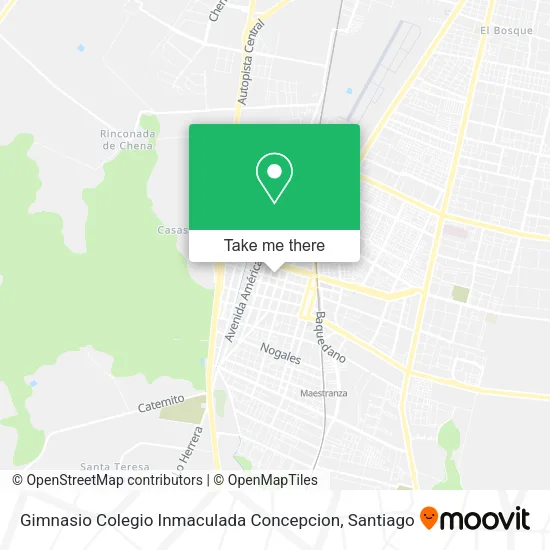 Gimnasio Colegio Inmaculada Concepcion map
