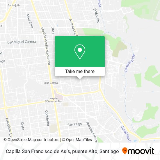 Capilla San Francisco de Asís, puente Alto map