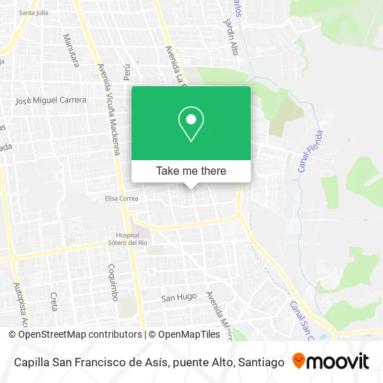 Capilla San Francisco de Asís, puente Alto map