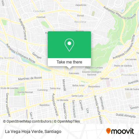 La Vega Hoja Verde map