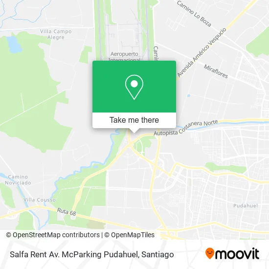 Salfa Rent Av. McParking Pudahuel map
