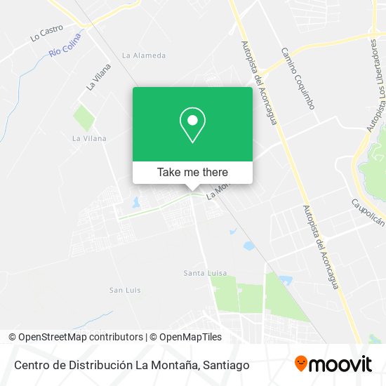 Mapa de Centro de Distribución La Montaña
