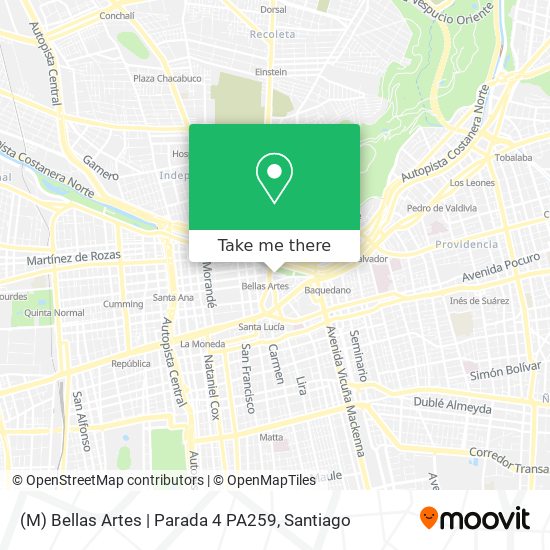 Mapa de (M) Bellas Artes | Parada 4 PA259