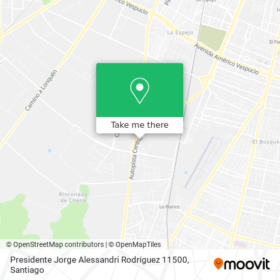 Presidente Jorge Alessandri Rodríguez 11500 map
