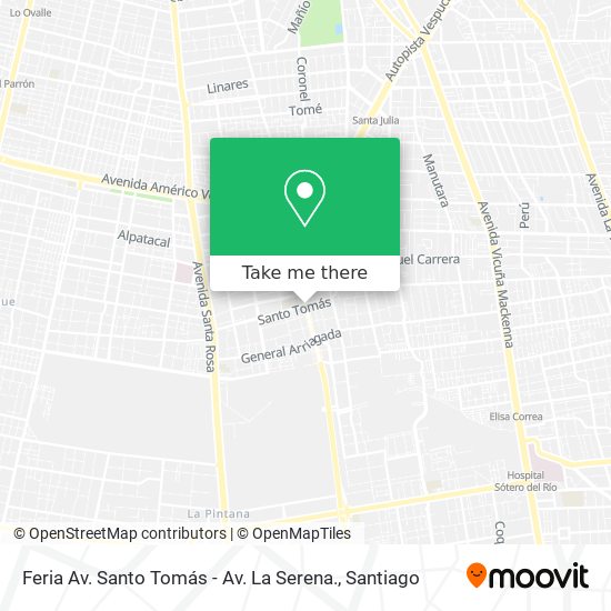 Feria Av. Santo Tomás - Av. La Serena. map